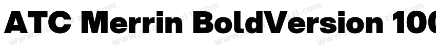 ATC Merrin BoldVersion 1000字体转换